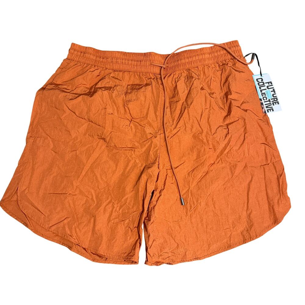 Future Collective Women's Orange Dolphin Windbreaker Shorts - Size 1X - NWT